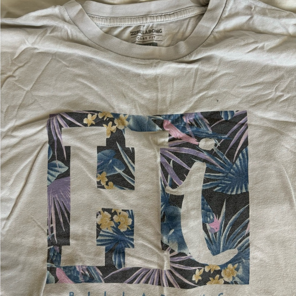 Billabong old school t-shirt - Short Sleve with Tropical Design - Picture 4 of 5